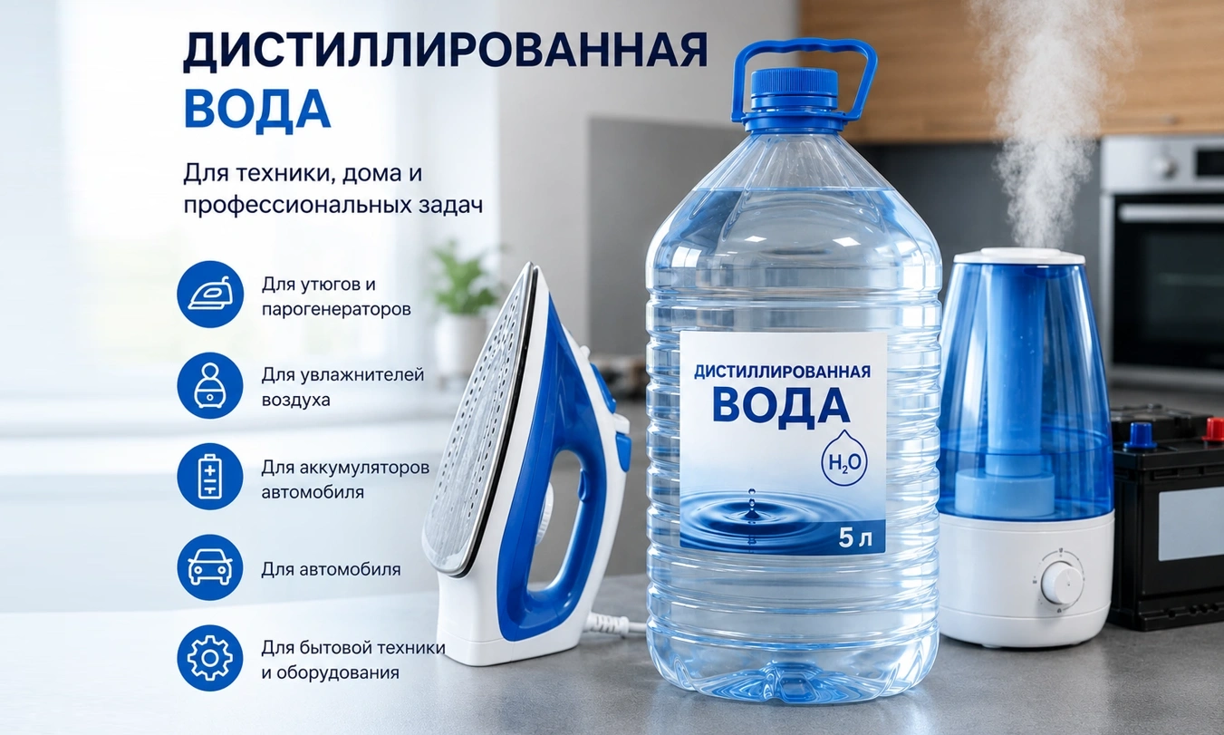 Дистиллированная вода: что это такое, где применяется и чем отличается от очищенной питьевой воды 