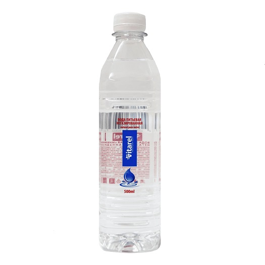 Питьевая вода без газа Vitarel 0,5л. Упаковка 12 шт.