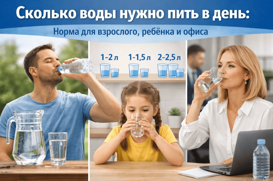 Сколько воды нужно пить в день